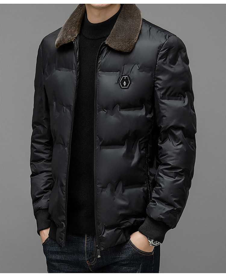 Мужской утепленный демисезонный пуховик, для мужчины среднего возраста        