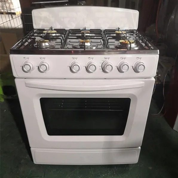 Cross-Border Six-Burner Gas Stove with Oven, Upright Integrated Burner, Hot-Selling Export, European and British Standards, Barbecue
