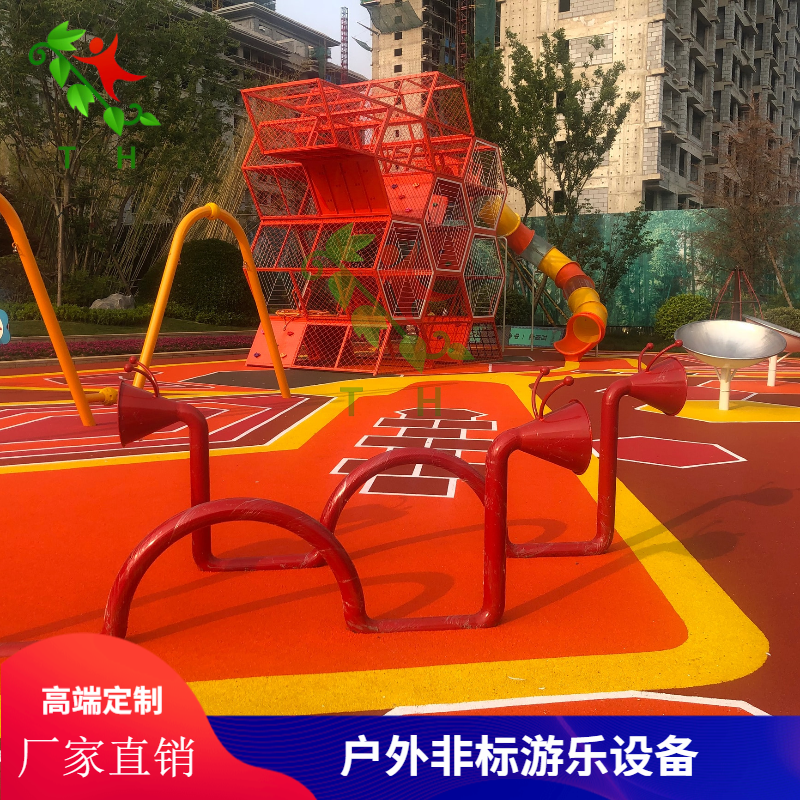 Large Outdoor Unmarked Pleasure Equipment Wind Scenic Area Park Mall Interior Exterior Stainless Steel Spiral Slide Facilities Customised