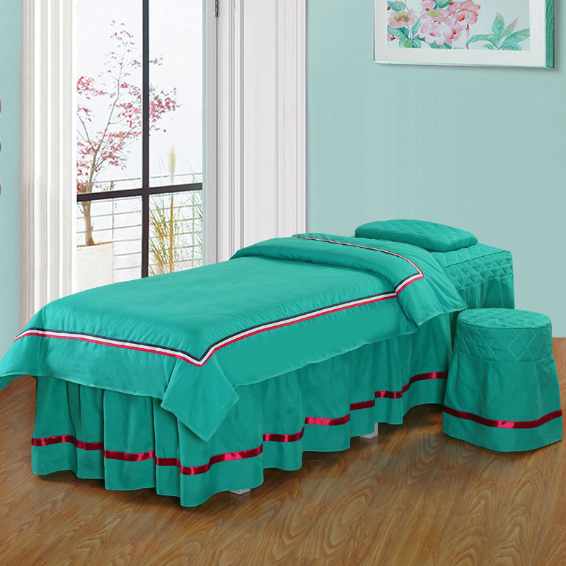 [Gửi] là màu đơn giản giường vẻ đẹp bedspread denim bedspread thẩm mỹ viện Body liệu pháp xoa bóp massage lõi - Trang bị tấm khăn trải giường spa