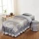 Đơn giản màu da thân thiện với bông đẹp bedspread denim thẩm mỹ viện cao cấp dành riêng lanh Beauty gia đình bốn đặc biệt - Trang bị tấm