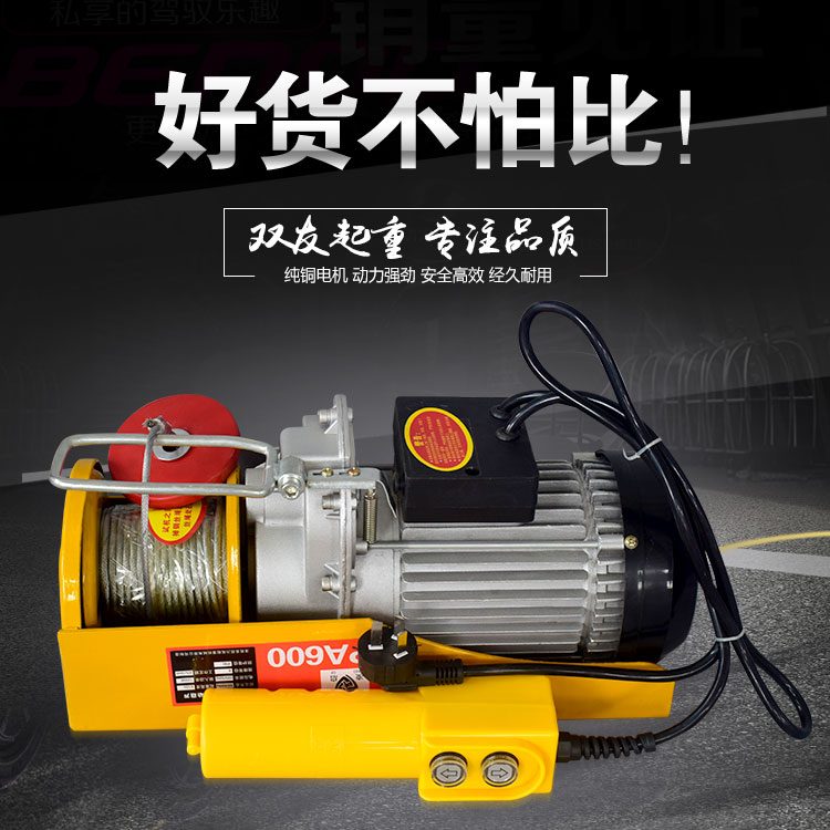 Miniature electric hoist 220V Small Home Indoor chanter 0 5t 1 ton Merchant notes Creative Tucker Rose