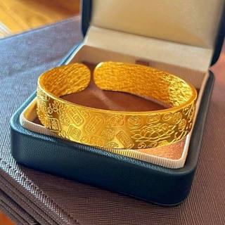 Jiyan eight treasures lotus open hammer pattern bracelet women's new chinese style national style wide version bracelet jewelry