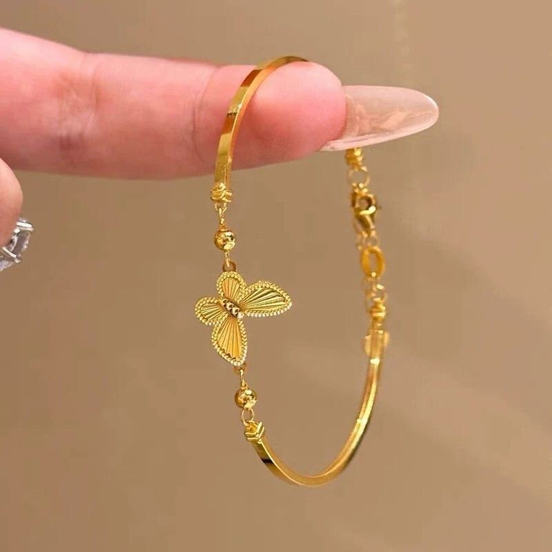New Butterfly Bracelet for Women, New Light Luxury Niche Design, Gold-Plated Jewelry, Versatile, Exquisite and Fashionable Bracelet