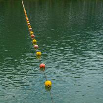 Rigid PVC foam float Round water dragon boat track division channel isolation pollution stop warning buoy
