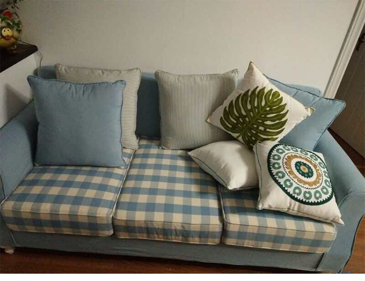 Vải cotton nhỏ và vải lanh đơn giản vải kẻ sọc châu Âu vải bọc sofa vỏ gối gối handmade tự làm vải nỉ dạ