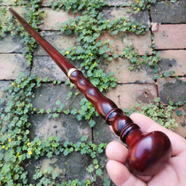 Gentleman non-slip rosewood solid wood mountaineering cane for the elderly mahogany head crutches round head civilization stick for the elderly war import