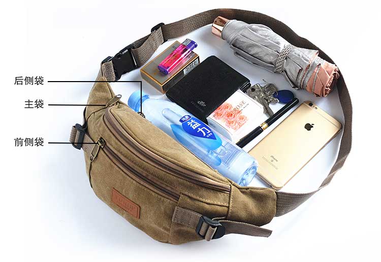 Nam giới và phụ nữ túi thể thao công suất lớn kinh doanh thu ngân vải eo túi đa chức năng du lịch đi xe đạp túi giản dị 	túi đeo thắt lưng adidas	