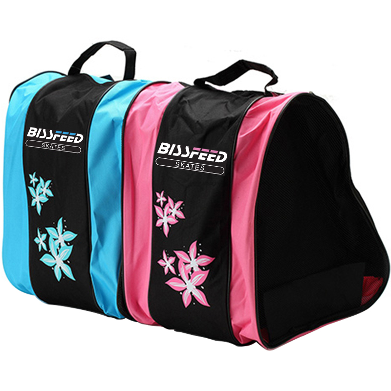 Children's roller skating bag equipment storage bag adult three-layer backpack skating shoes skating shoes packaging shoes bag portable