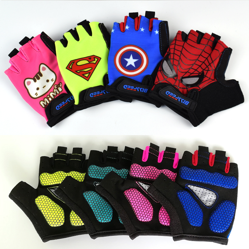 Child Balance Car Gloves Half Finger Summer Kid Ice Skating Rink Ice Bike Riding Sports Gloves Thin and breathable