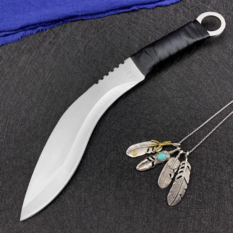 Dao ngoài trời quân sự Nepal hoang dã sinh tồn tự vệ thanh kiếm có độ cứng cao dao săn sắc bén - Công cụ Knift / công cụ đa mục đích