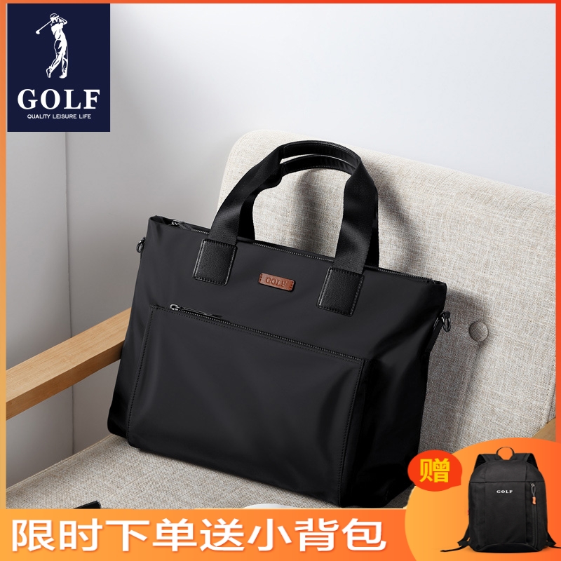 Golf Business Briefcase Large Capacity Handbag Men 15 Inch Laptop Bag Single Shoulder Diagonal Satchel-Taobao
