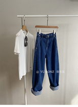 Fairy Pants Grade High-end Series ~ High Waist Tune Loose Harlan Jeans Pants 21 Spring Summer 9926