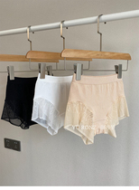 Underwear bottoming one to get~100% silk bottom gear mesh lace mid-waist boxer briefs 9610