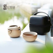 Lubao Ceramic Transfer With Hand Bubble Portable Loading Style Travel Graduation Gift Single Tea Quick Guest Cup Camping Tea Tea