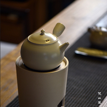 Fanshantang soda glaze side ceramic boiled tea boiled water Japanese kettle bubble teapot white mud hand-opened slices