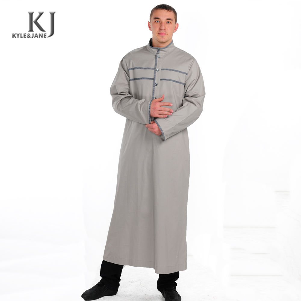 Áo choàng nam Tân Cương trang phục thanh niên thiểu số Trang phục Ả Rập người đàn ông Hồi giáo abaya Áo choàng đồ thổ cẩm