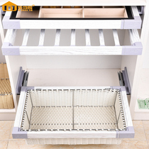 Wardrobe Pull Basket Cloister room hanging trousers intake Drawer Push-and-pull Storage Basket Flex Pants Frame Five Gold Accessories