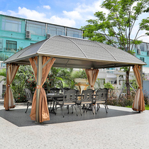 Outdoor Pavilion Aluminum Alloy Tent Outdoor courtyard Sunshine HouseBalcony Baiku Garden Pavilion Santorini