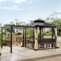 Outdoor pavilion garden garden shade outdoor rooftop anti-corrosion grape frame terrace terrace leisure pavilion