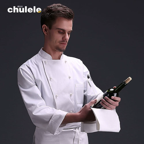 厨乐乐 Бренд -отель ресторан кухня французский шеф -повар мужчина и женщины универсальная рабочая одежда с длинным рукавом столовая рабочая одежда