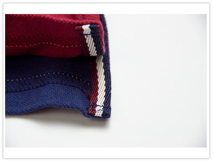 Áo thun cotton dài tay cho bé trai 2018 Xuân-Hè Mới Làn sóng Hàn Quốc Baby Small Children Big Color Tương phản màu áo POLO áo thun bé gái 6 tuổi