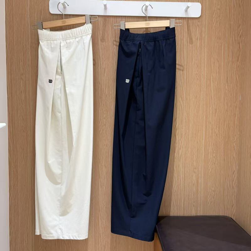Wilson 26Th Anniversary New Women's Stretch Side Pleated Loose Tennis Sports Woven Pants We00271