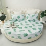 Giường tròn cotton đơn giường tròn giường cotton đơn giản bốn mảnh trải giường chống trượt nệm bọc tùy chỉnh ga giường chun