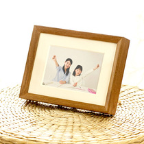 Back to print teak Bevel photo frame solid wood table gift small ornaments wedding registration photo custom hanging wall 6 inch 7