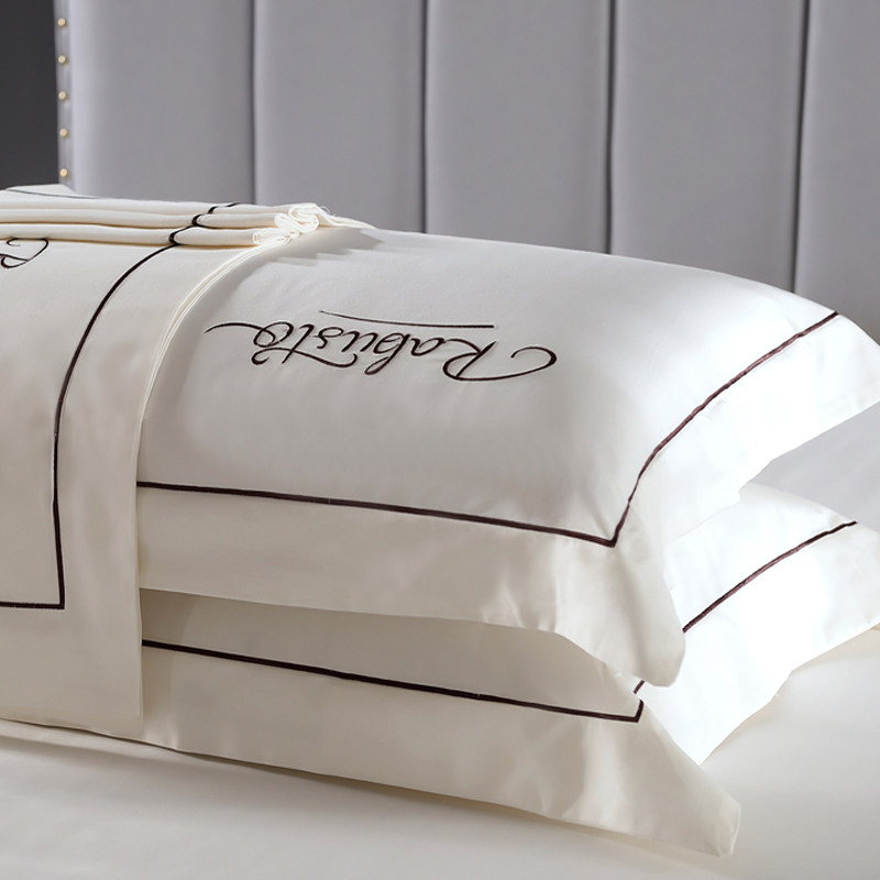 80 long-staple cotton pillowcases a pair of pure white hotel bed and breakfast pillow cover pure cotton simple 48*74cm single