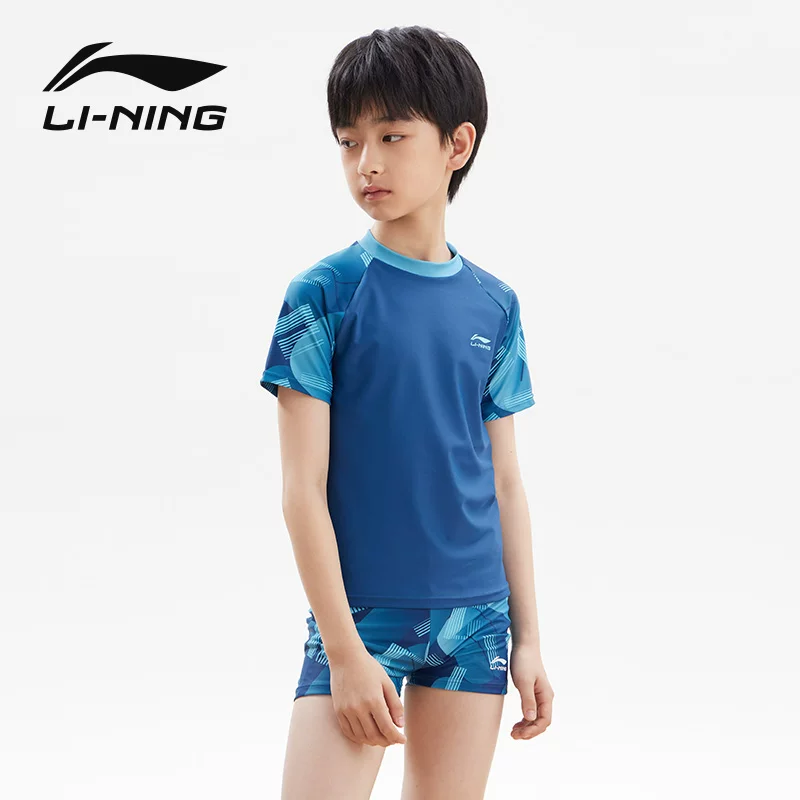 Детский купальный костюм-киме Li Ning для мальчиков, комбинезон, брюки, для подростков