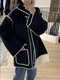Discount pre-genuine Toteme popular scarf coat woolen jacket autumn and winter embroidered tassel scarf