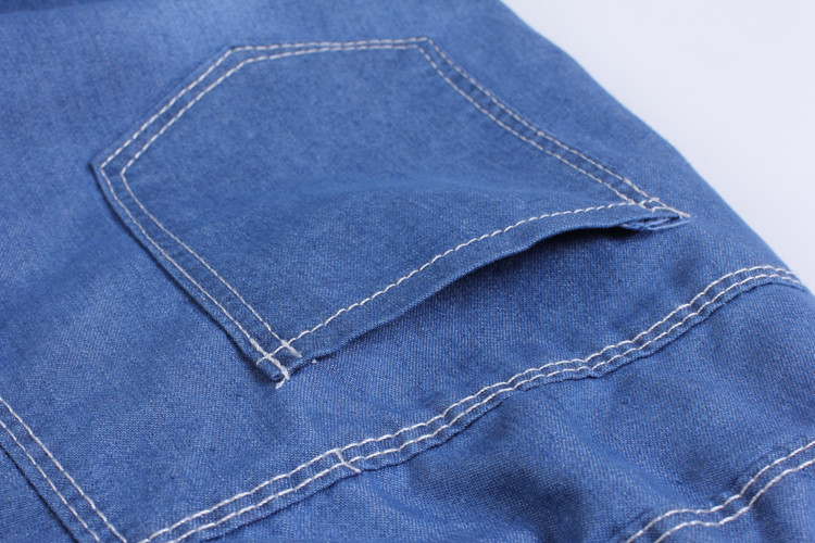 Trai denim quần mùa hè phần mỏng năm quần trong cậu bé lớn lỏng bảy quần chất béo trẻ em cộng với quần short chất béo