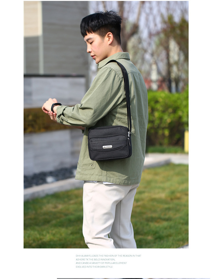 Túi vải nylon Oxford cho nam Túi xách nam mới ngang vai và ngang dọc Messenger túi nam không thấm nước chéo - Túi của con người balo da nam