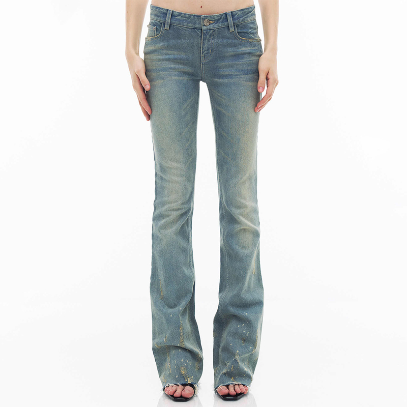 Qin Lan's Same Style Jellojello Imported Turkish Cotton Slightly Elastic Low-Waist Jeans 2026 Autumn and Winter New Style Qin Lan's Same Style Jellojello Imported Turkish Cotton Slightly Elastic Low-Waist Jeans 2026 Autumn and Winter New Style