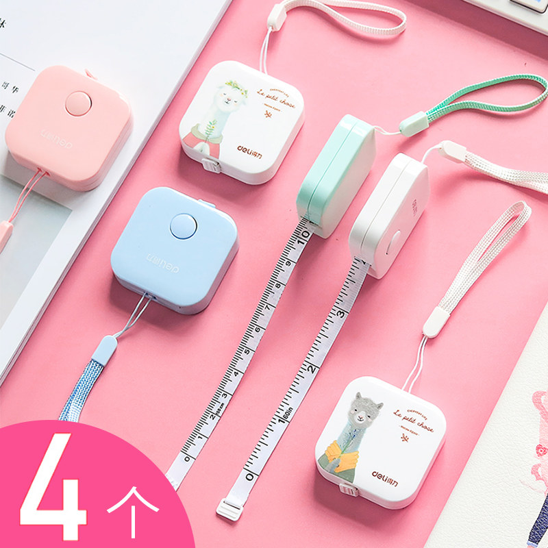 Deli mini roll ruler Cute portable measuring ruler Measuring measurements Waist soft ruler Leather ruler Rice ruler Standard clothing
