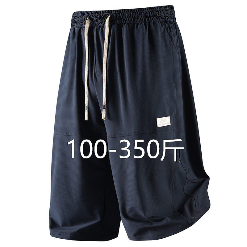 Plus-Size Men's Summer Ice Silk Thin Quick-Dry Loose-Fitting Sports Casual Shorts for Big and Tall Men