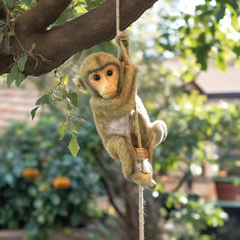 Cross-Border New Product Statue Pendant Spring Garden Animal Hanging Monkey Baby Climbing Tree Resin Crafts Statue Decoration Cross-Border New Product Statue Pendant Spring Garden Animal Hanging Monkey Baby Climbing Tree Resin Crafts Statue Decoration