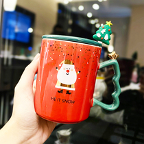 Santa Claus series theme Cup gift box gift box to send male and female friends couple gift ceramic cute water Cup