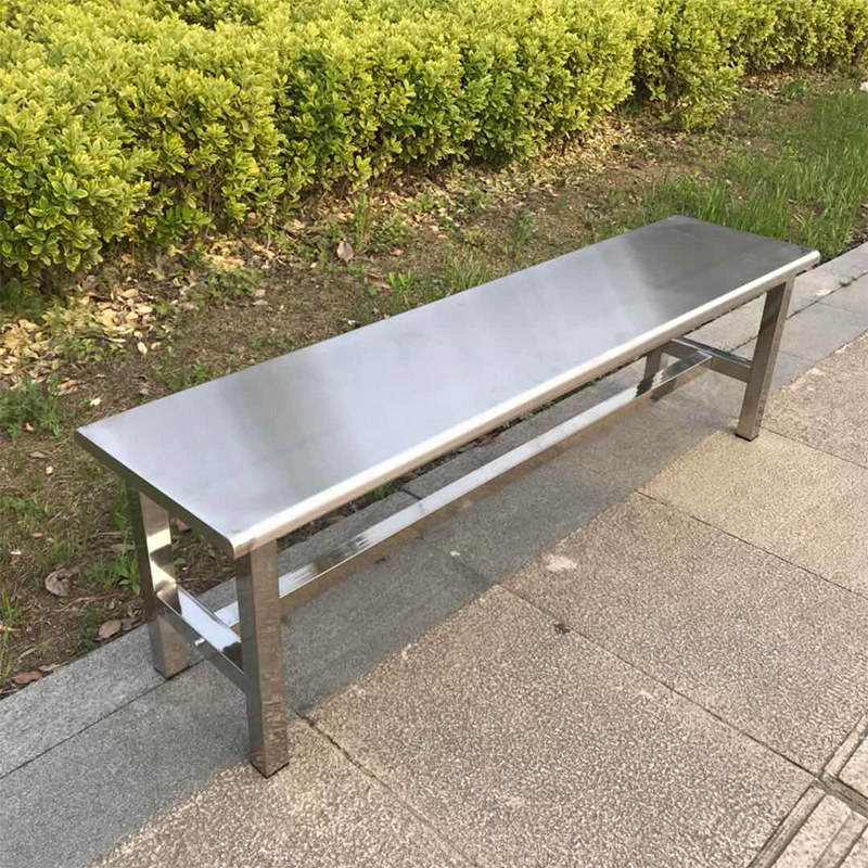 Changing shoe stool bench bench bathroom locker room stool stainless steel anti-mildew anti-rust factory canteen staff rest stool