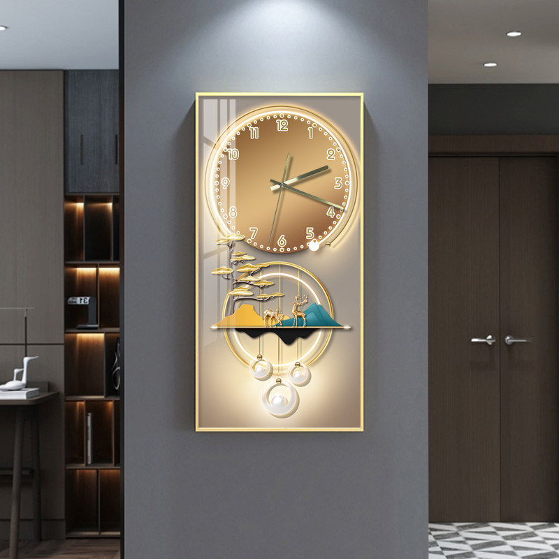 Nordic Light Luxury Living Room Clocks Home Fashion Muted Hung Clock Modern Minima Restaurant Art Clock Decoration Hanging Painting-Taobao