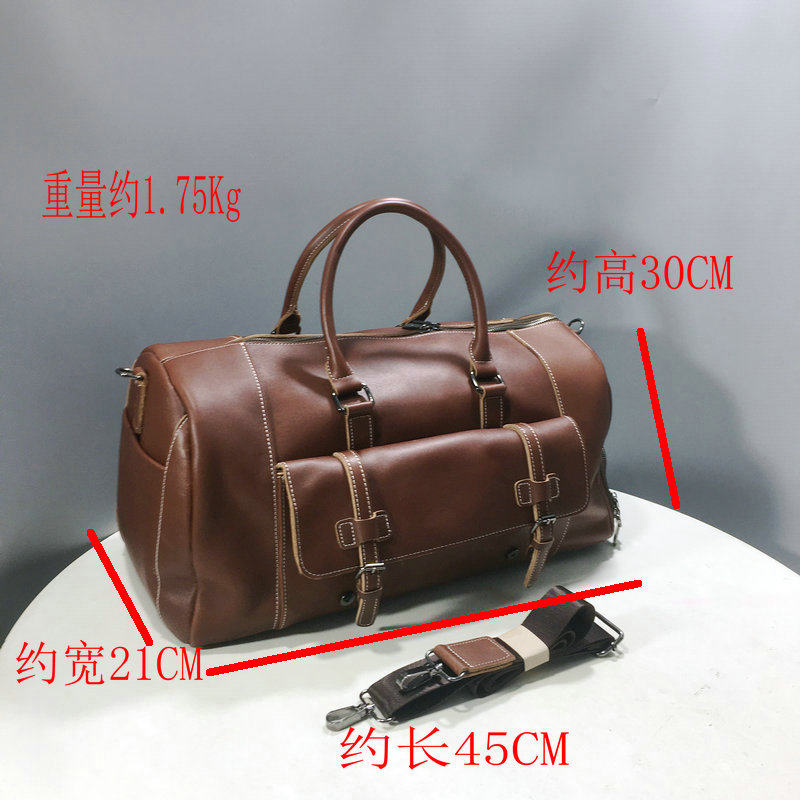 Foreign Trade retro men's handbag European and American crazy horse skin travel bag layer bull skin large capacity single shoulder slope