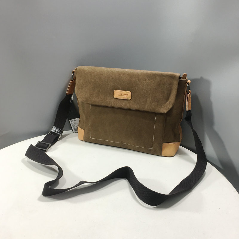 Foreign Trade Work Bag Men's Satchel Men's Sails Bungbag Retro Single Shoulder Bag Men's Bag Casual Mailbag Genuine Leather Business Bag