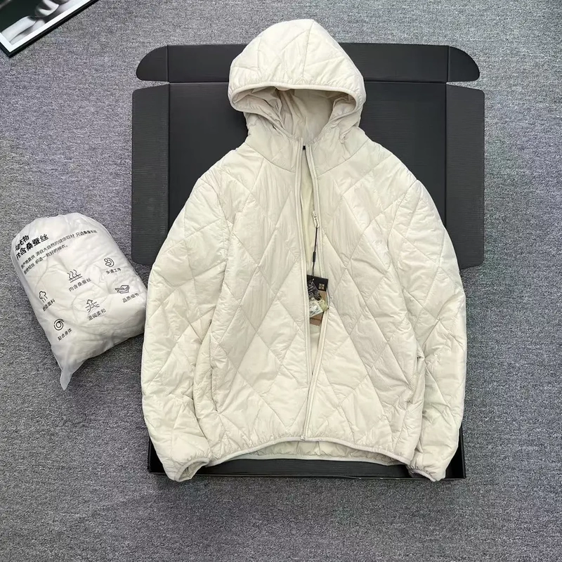 The Fit Is Amazing! Lightweight and Warm! Autumn and Winter Diamond-Patterned Quilted Cotton Hooded Zip-Up Cotton Jacket for Men and Women, Couple Style