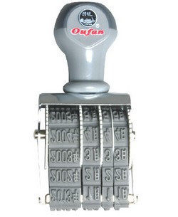 Oufan 300 date printing hand-type number machine printing date stamp adjustable year, month, day wheel printing number printing
