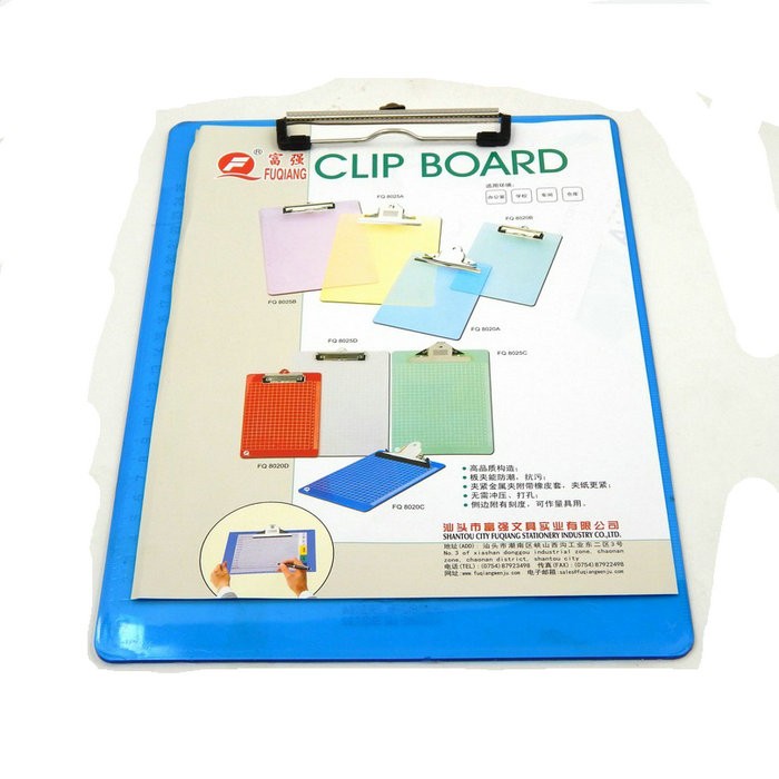 Strong and strong FQ8025B powerful plate clip colour folder plate A4 plastic plate clip writing plate powerful plate clip