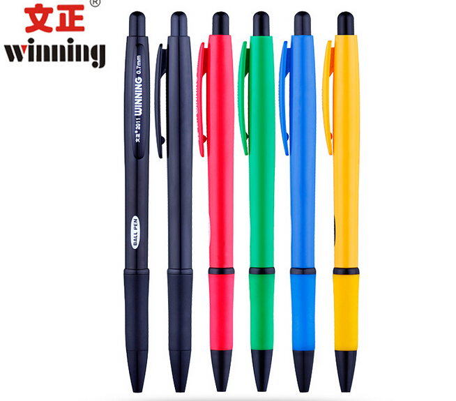 Wen Zheng 2011 Ball pen text with positive atom pen blue ball pen 0 7mm Good write constant water 