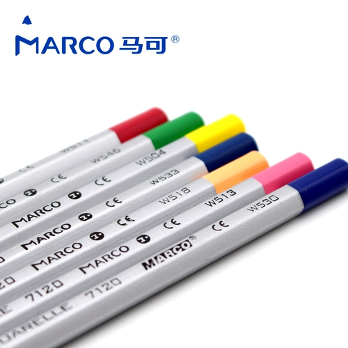 Marco/Horse Water -Современный цветовой карандаш Марк 7120 Water -soluble Clorkful Terminal Single Color Pencil 36 Color Selection