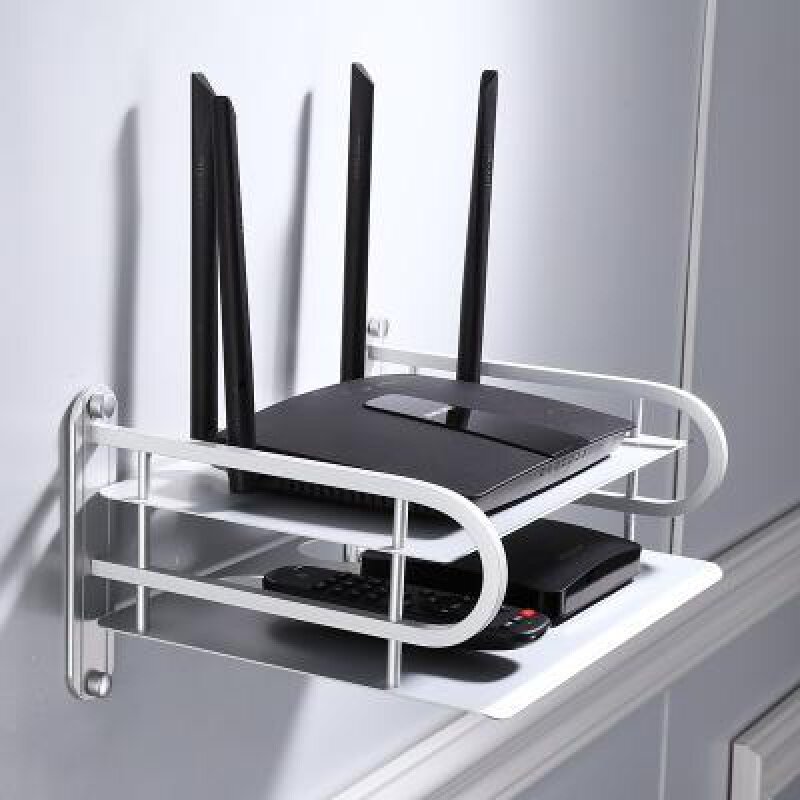 Free-to-punch TV set upper case shelving wall Wall-mounted Wall Wifi Cat Wireless Road Composed of Instrumental Containing Bracket