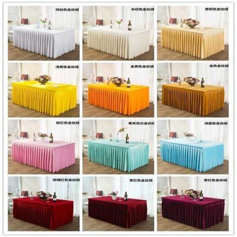 Dark red thickening gold velvet tablecloth office meeting table cloth table tennis table tablecloth custom rectangular table skirt